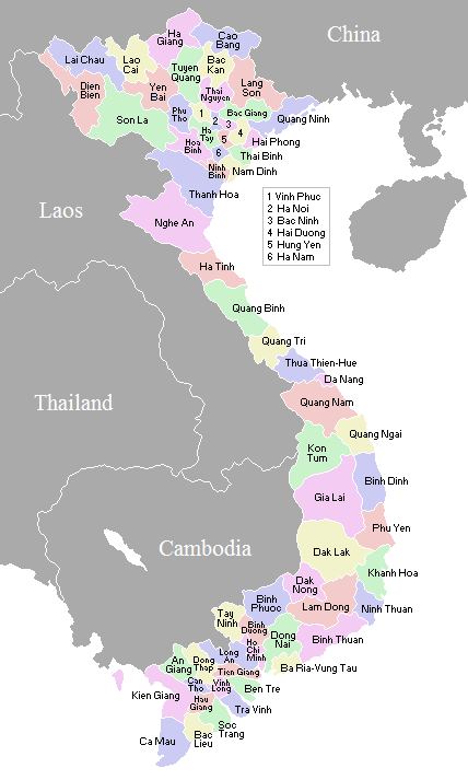 Vietnamese Provinces Map